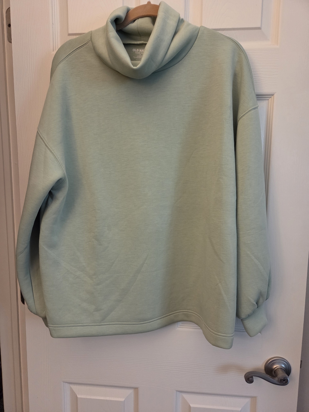 Old Navy Women's Bounce Fleece Cowl Neck In Seafoam Green